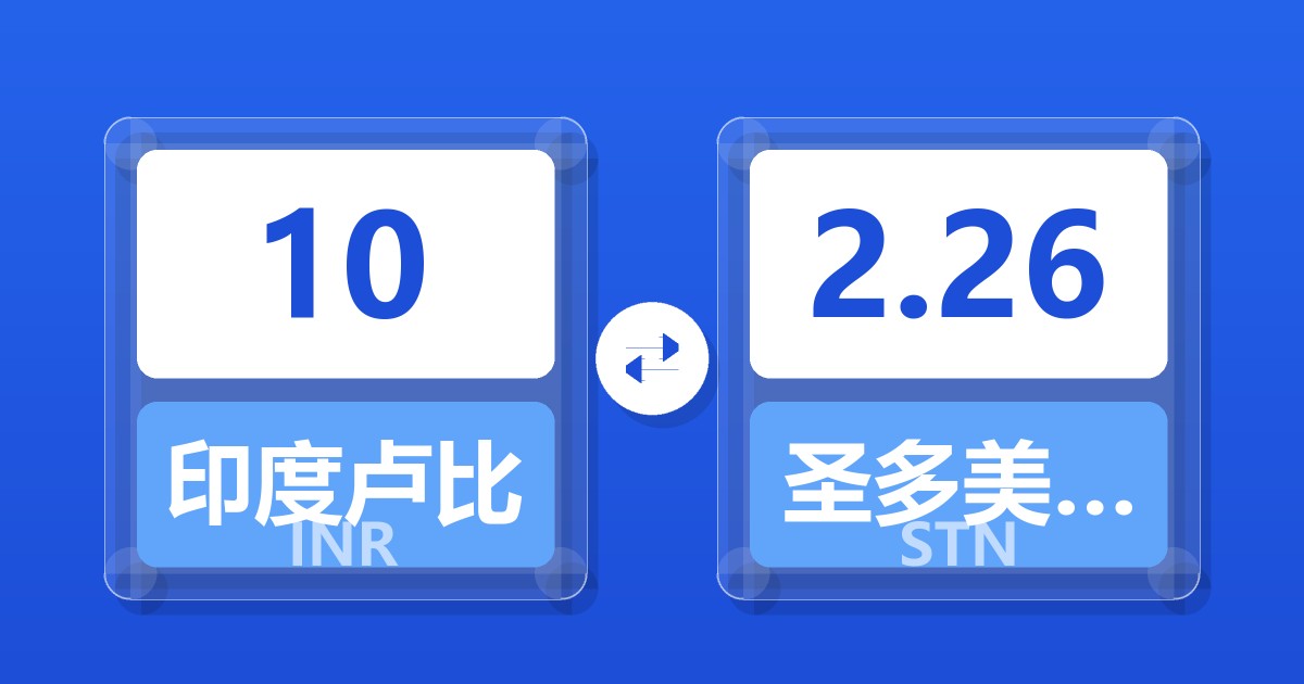 10印度卢比兑圣多美和普林西比多布拉