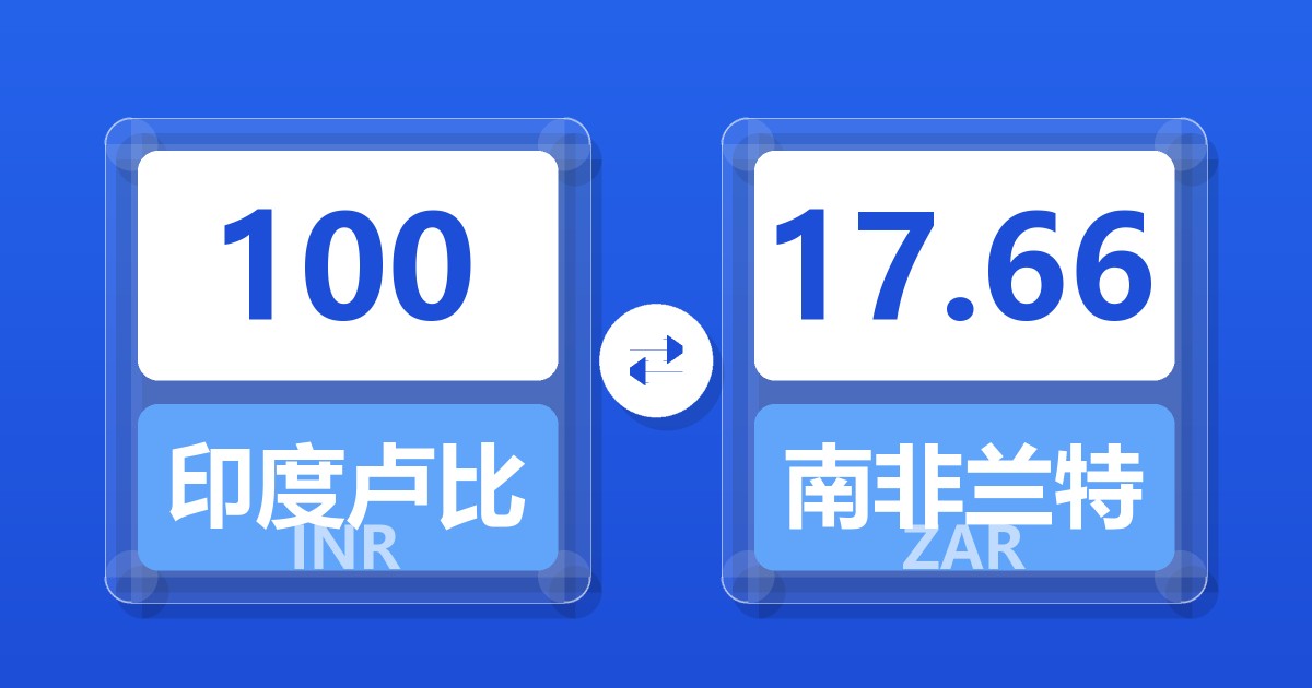 100印度卢比兑南非兰特