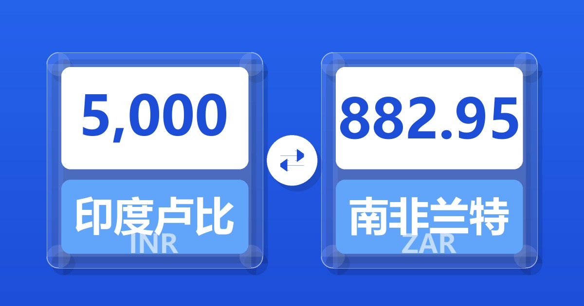5,000印度卢比兑南非兰特