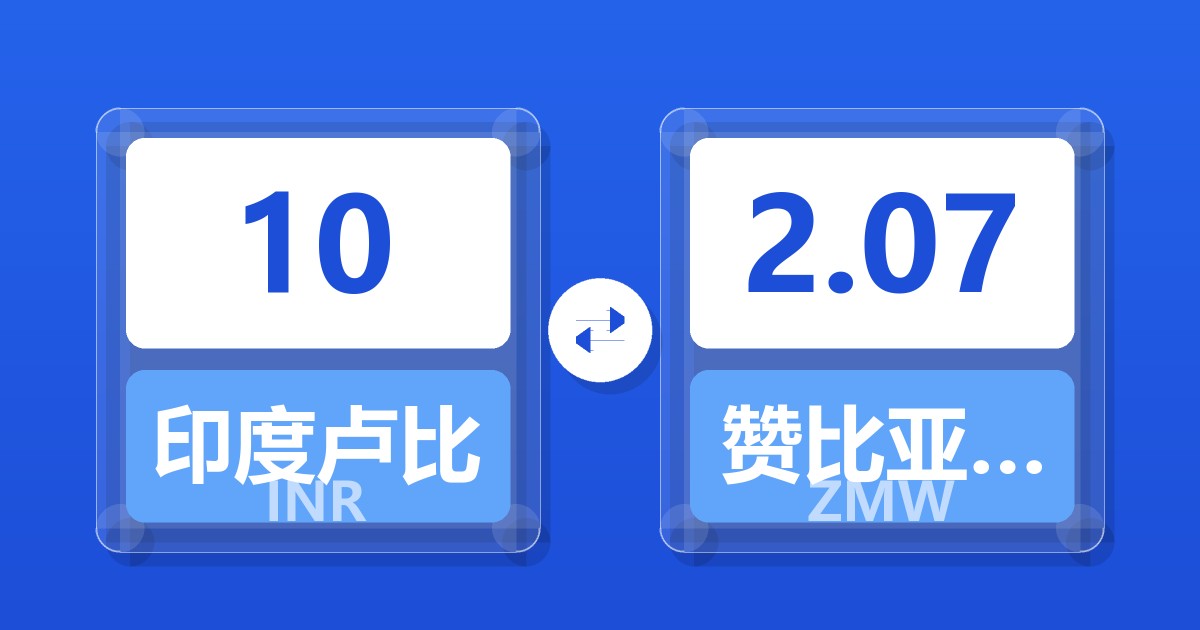 10印度卢比兑赞比亚克瓦查