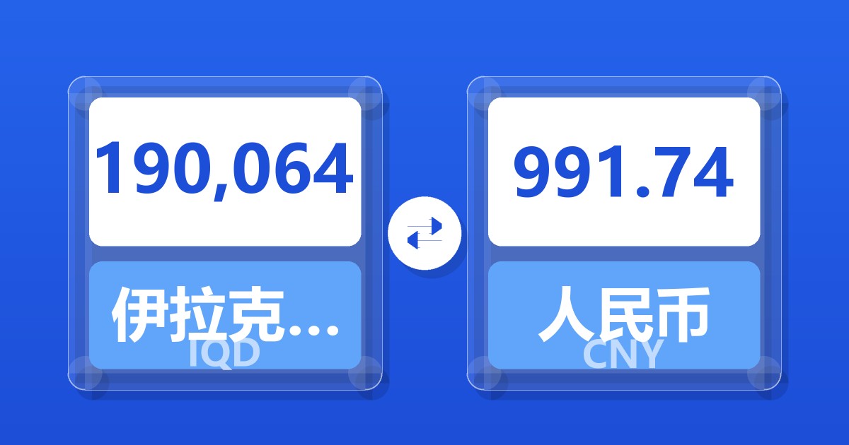 190,064伊拉克第纳尔兑人民币