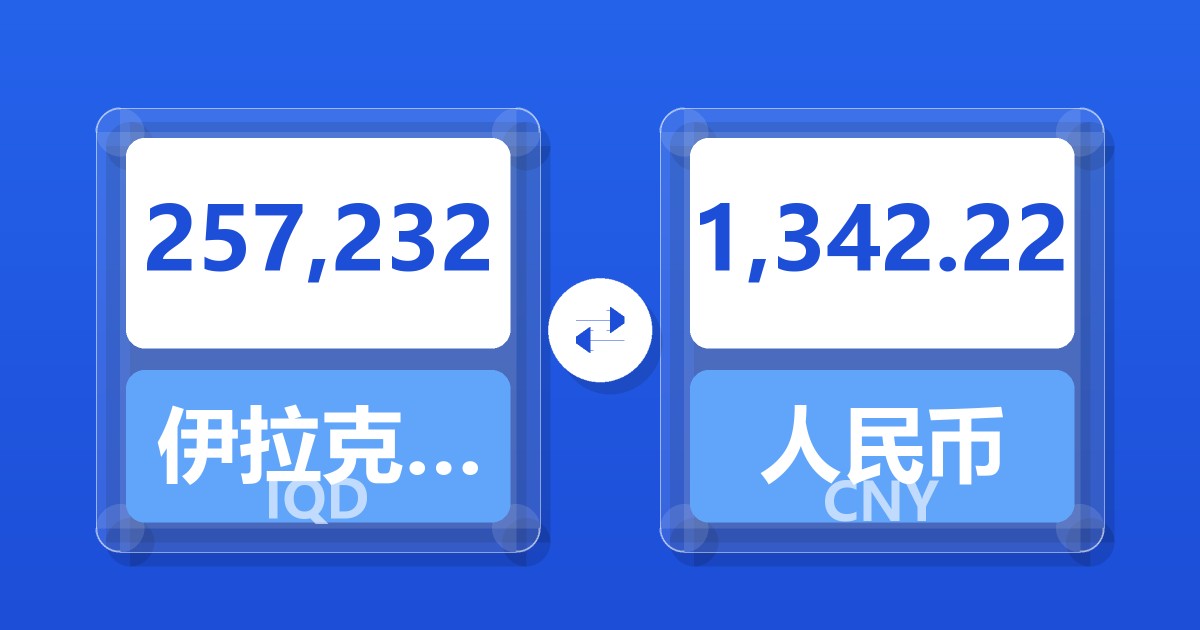 257,232伊拉克第纳尔兑人民币