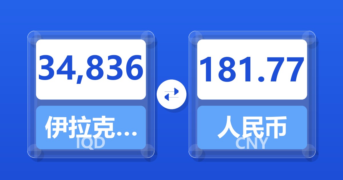 34,836伊拉克第纳尔兑人民币