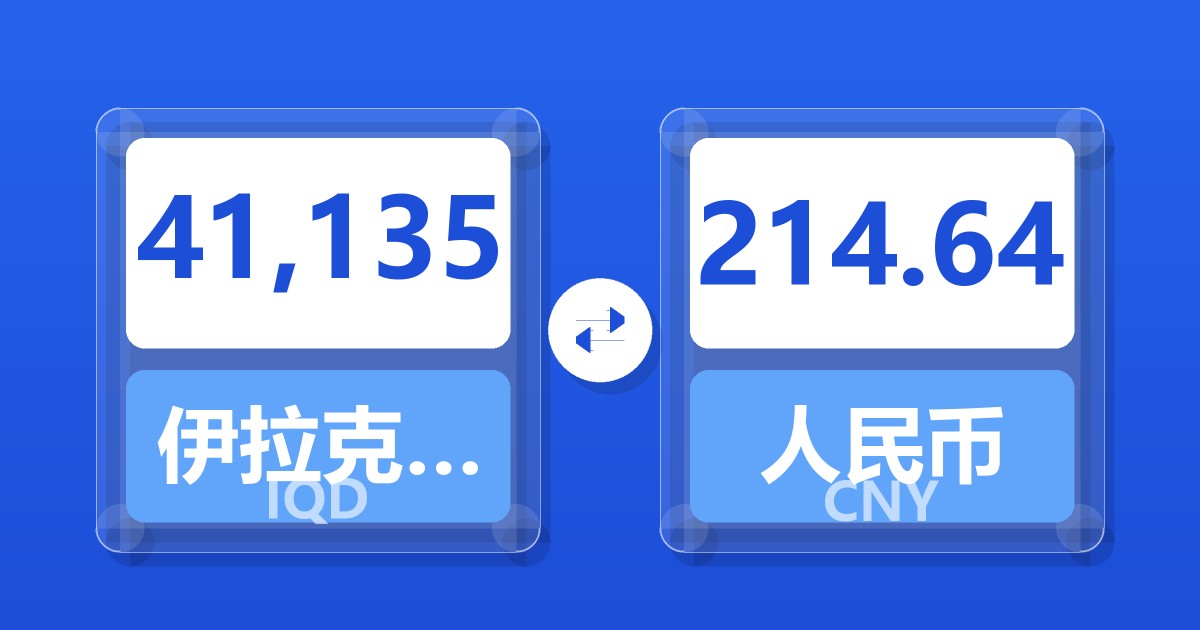 41,135伊拉克第纳尔兑人民币