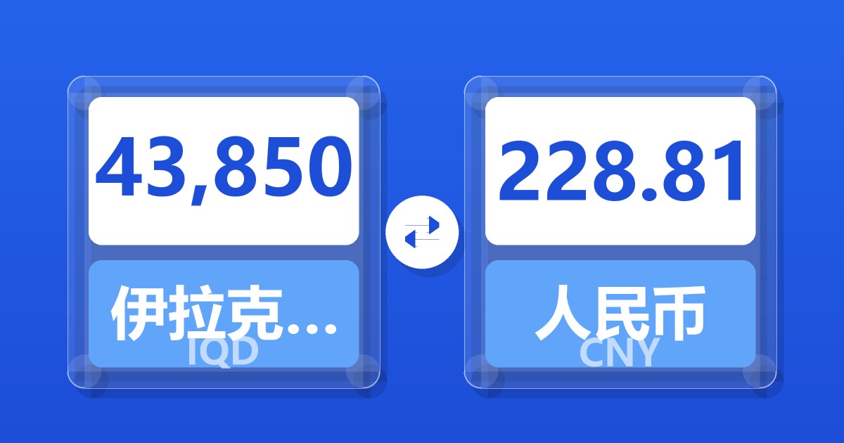 43,850伊拉克第纳尔兑人民币