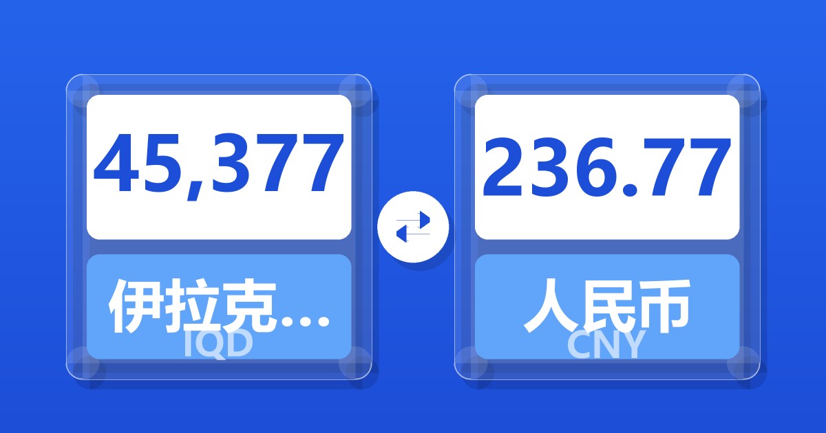 45,377伊拉克第纳尔兑人民币