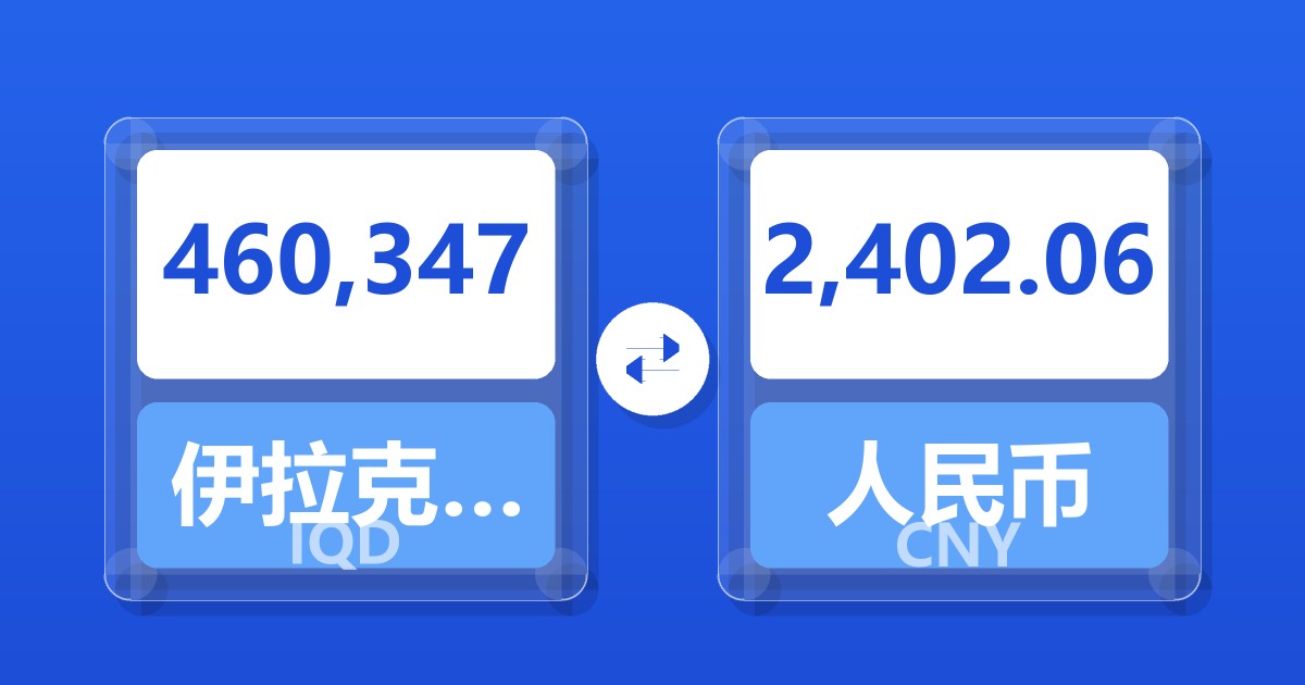 460,347伊拉克第纳尔兑人民币