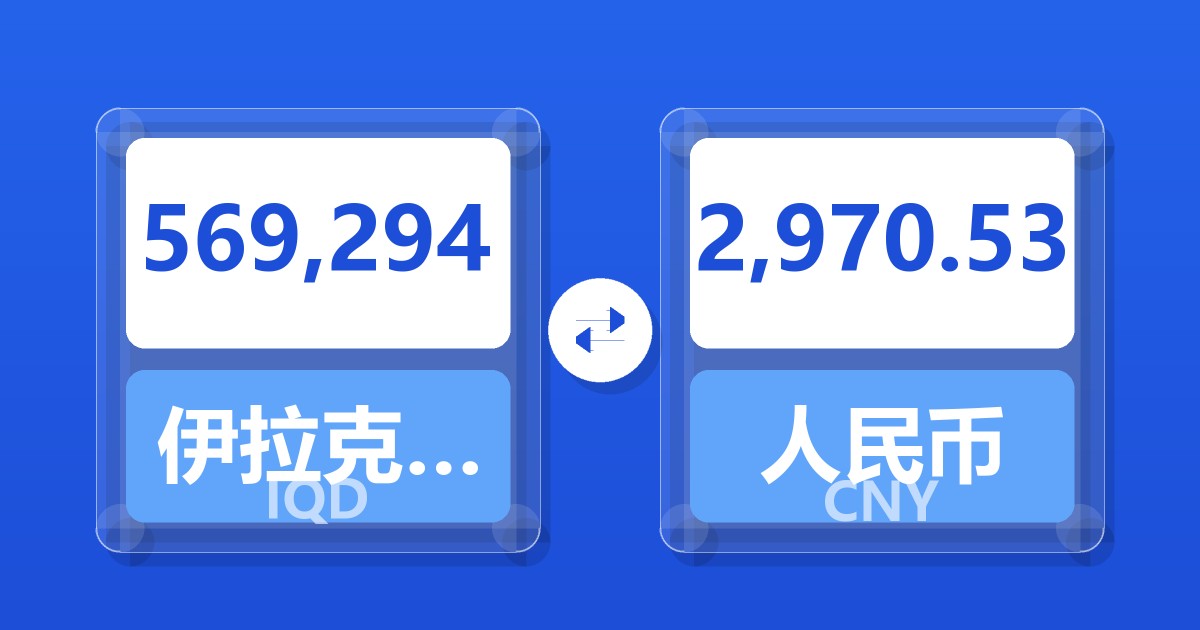 569,294伊拉克第纳尔兑人民币