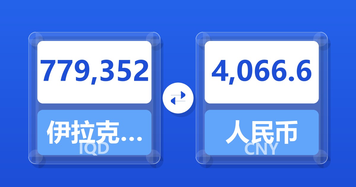 779,352伊拉克第纳尔兑人民币