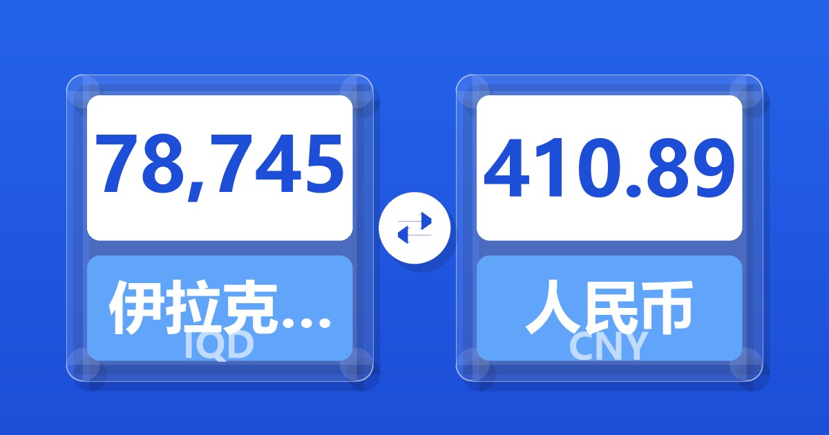 78,745伊拉克第纳尔兑人民币