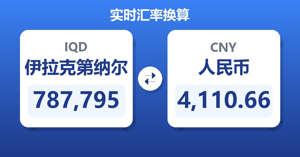 787,795伊拉克第纳尔兑人民币