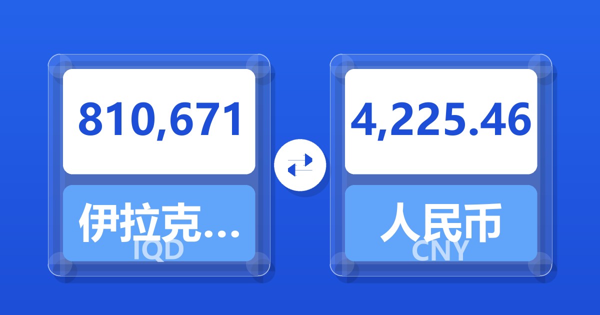 810,671伊拉克第纳尔兑人民币