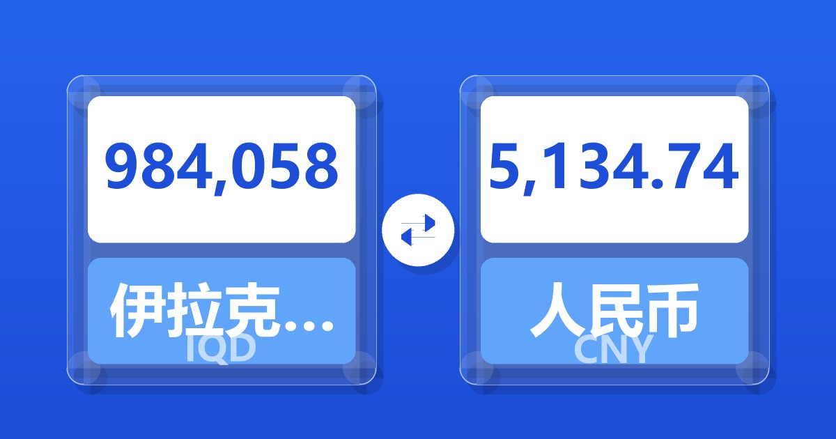 984,058伊拉克第纳尔兑人民币