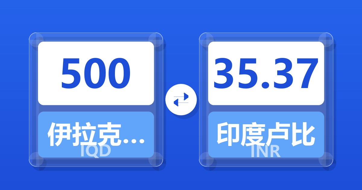 500伊拉克第纳尔兑印度卢比