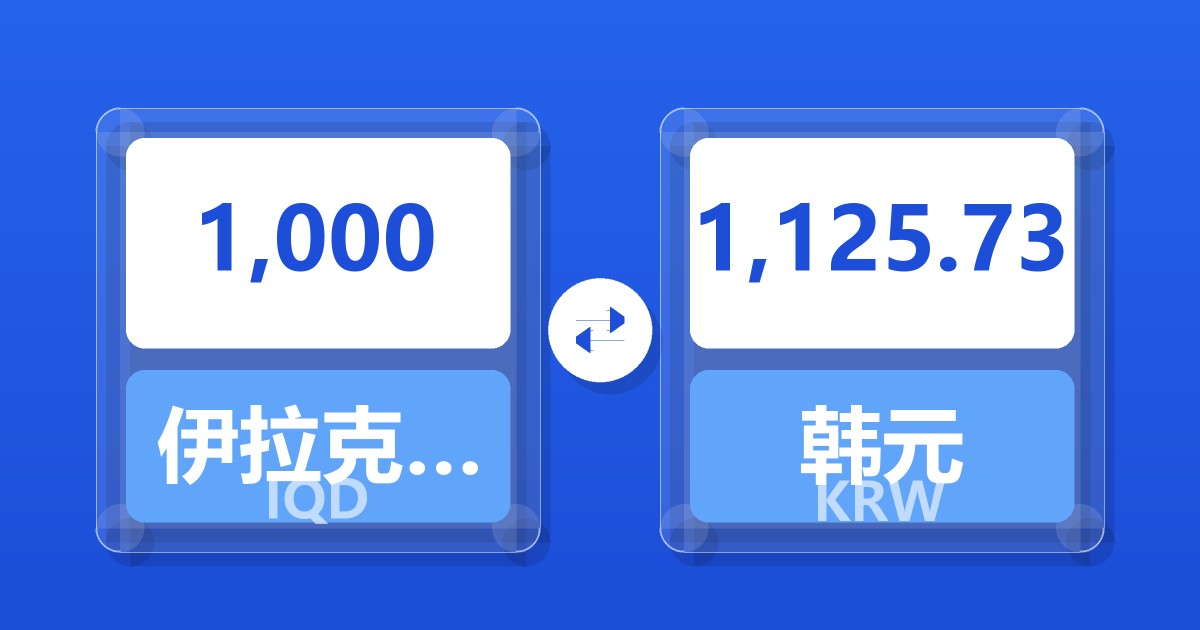 1,000伊拉克第纳尔兑韩元