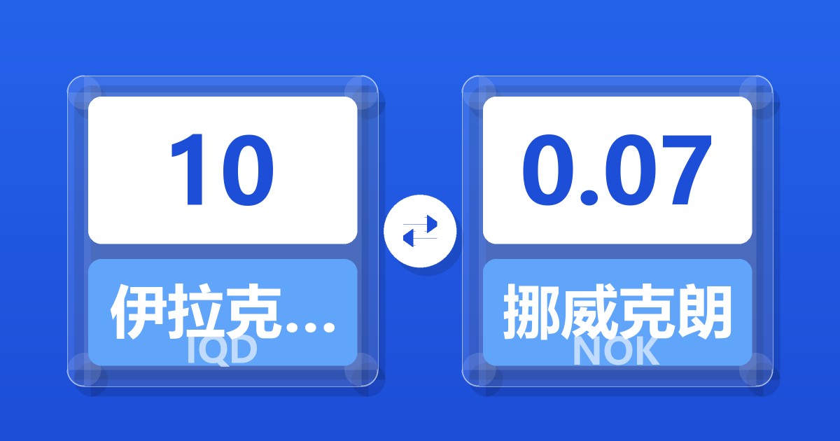 10伊拉克第纳尔兑挪威克朗