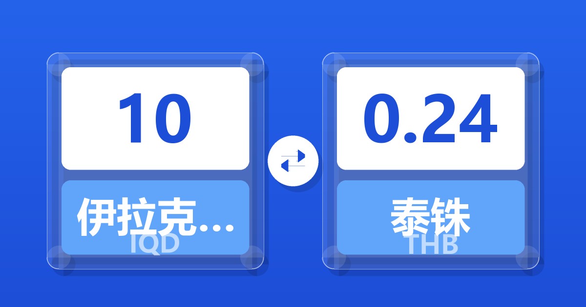 10伊拉克第纳尔兑泰铢