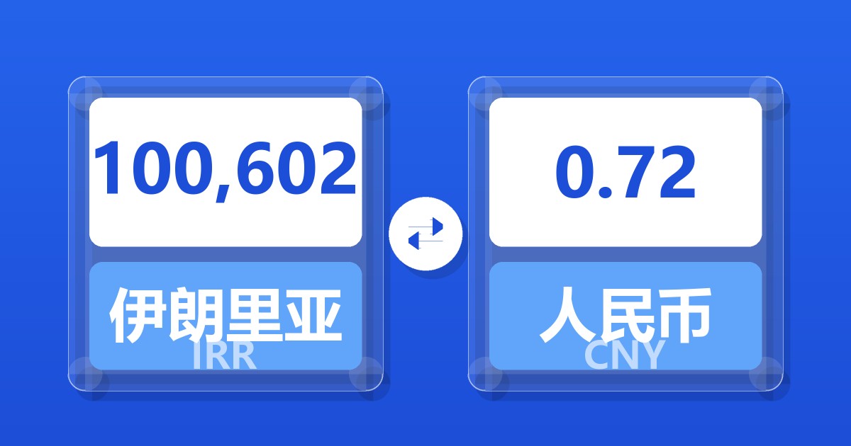 100,602伊朗里亚尔兑人民币