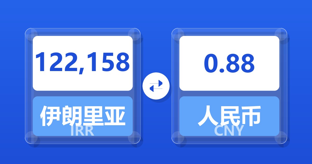 122,158伊朗里亚尔兑人民币