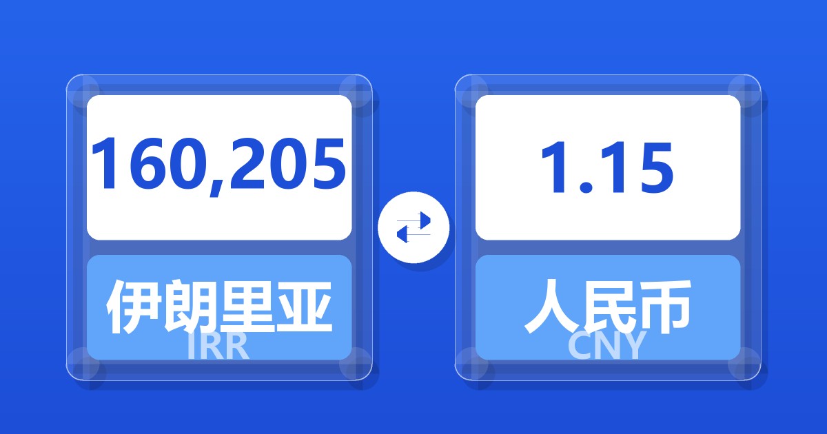 160,205伊朗里亚尔兑人民币