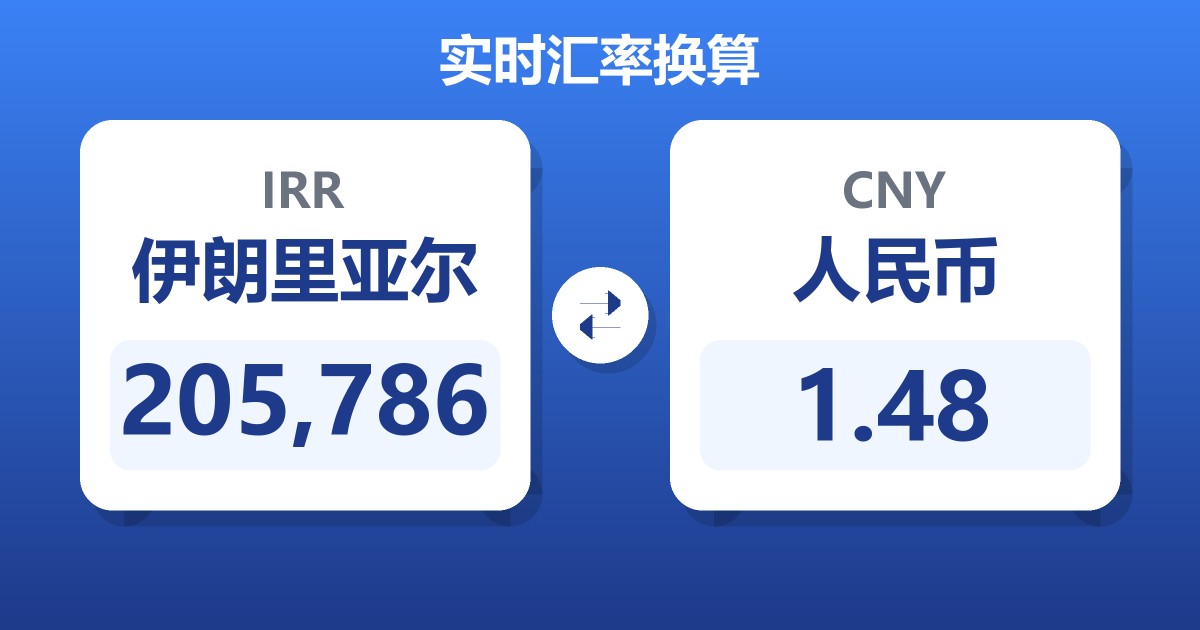 205,786伊朗里亚尔兑人民币