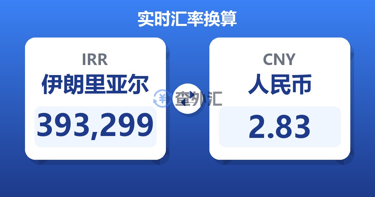 393,299伊朗里亚尔兑人民币