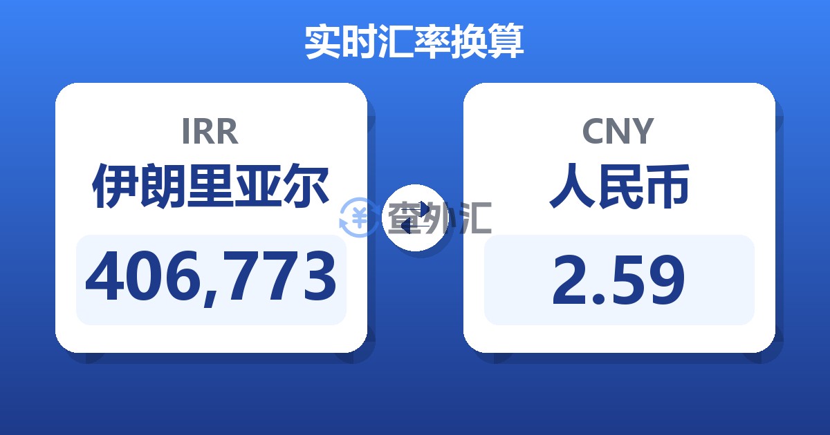 406,773伊朗里亚尔兑人民币