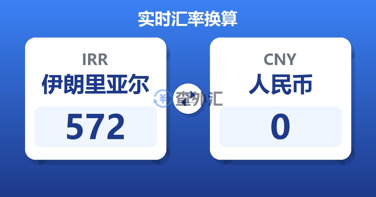 572伊朗里亚尔兑人民币
