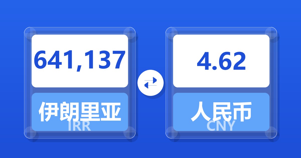641,137伊朗里亚尔兑人民币