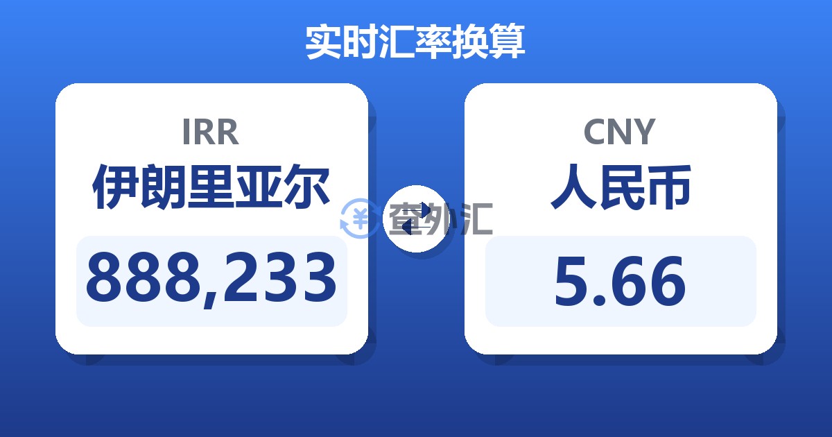 888,233伊朗里亚尔兑人民币