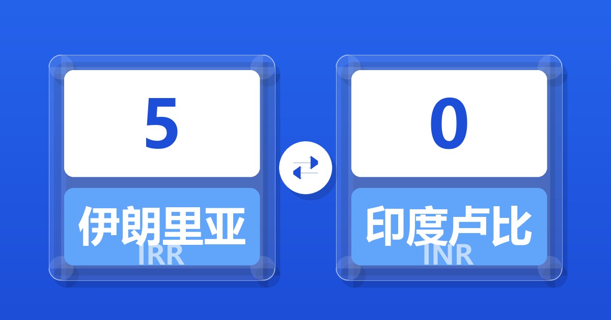 5伊朗里亚尔兑印度卢比