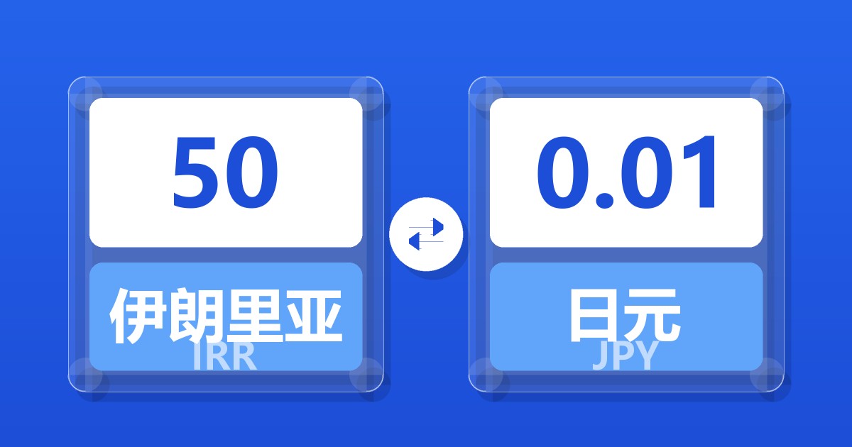 50伊朗里亚尔兑日元