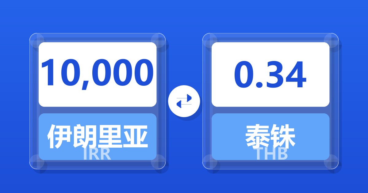 10,000伊朗里亚尔兑泰铢