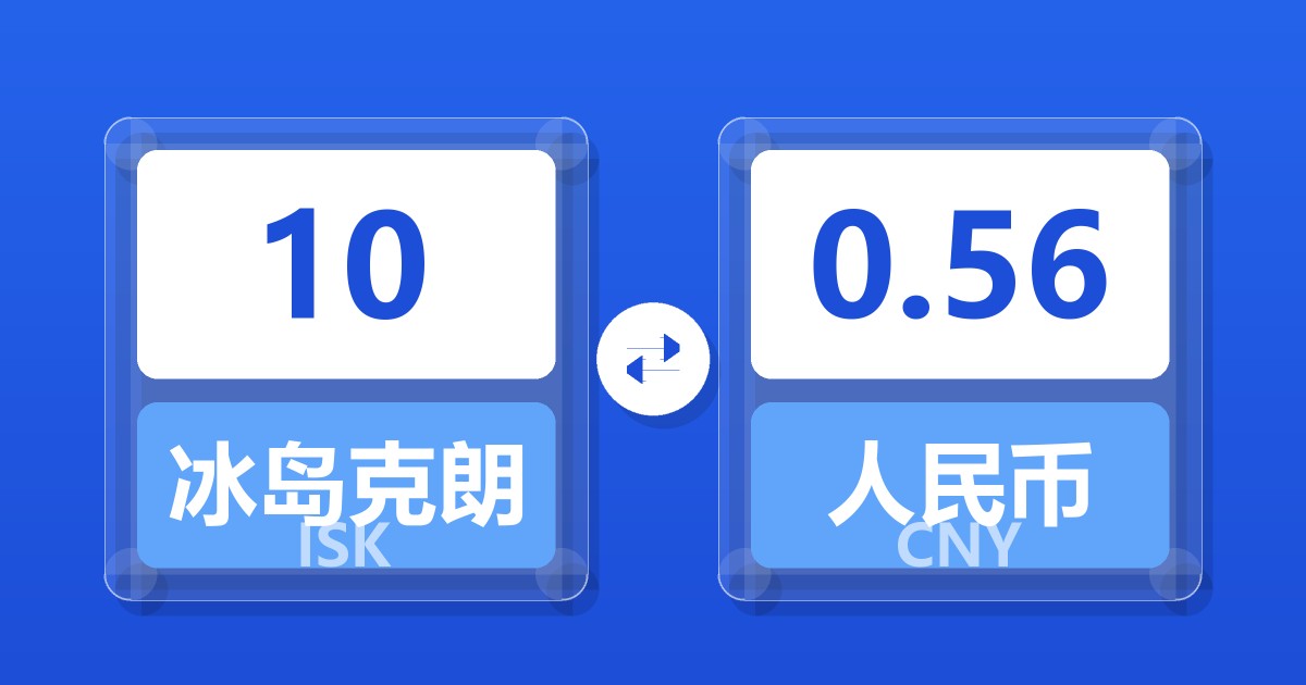 10冰岛克朗兑人民币