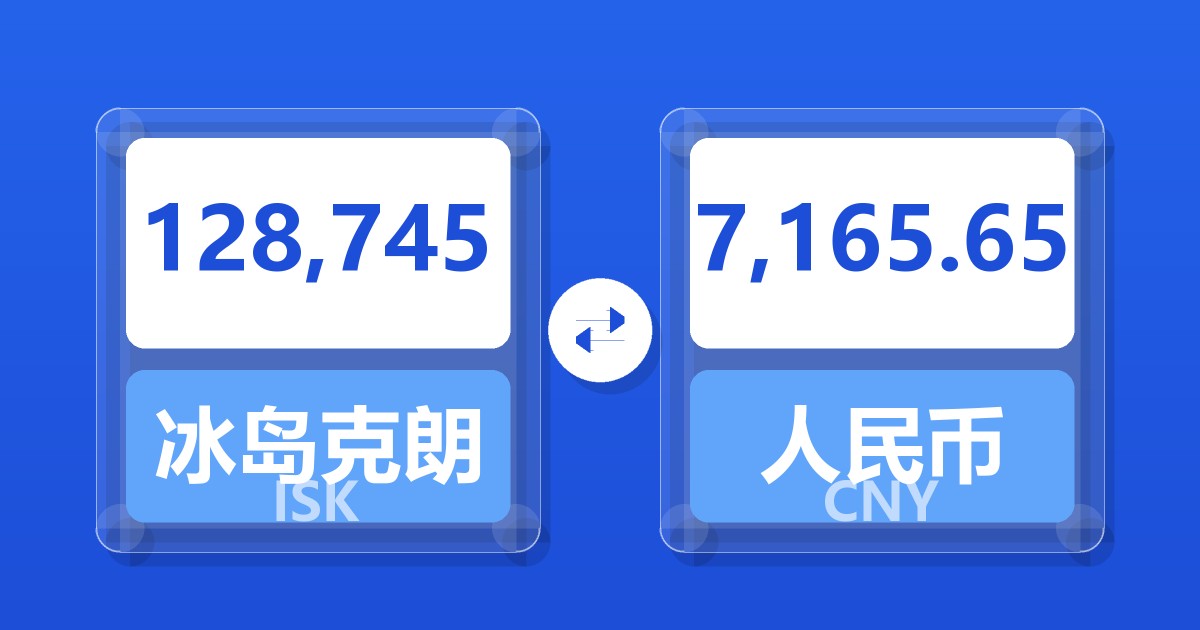 128,745冰岛克朗兑人民币