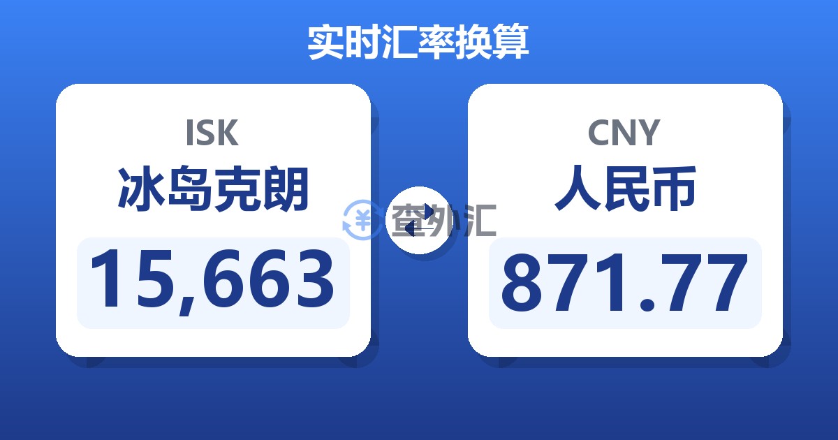 15,663冰岛克朗兑人民币