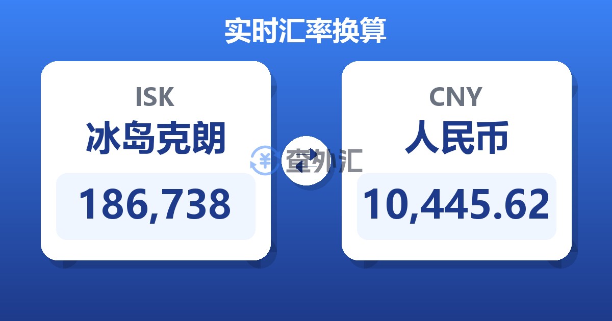 186,738冰岛克朗兑人民币