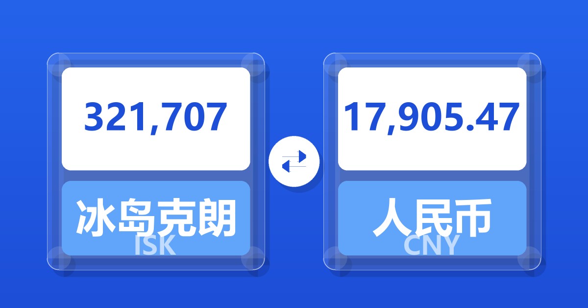 321,707冰岛克朗兑人民币