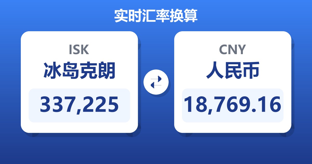 337,225冰岛克朗兑人民币