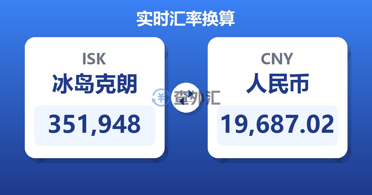 351,948冰岛克朗兑人民币
