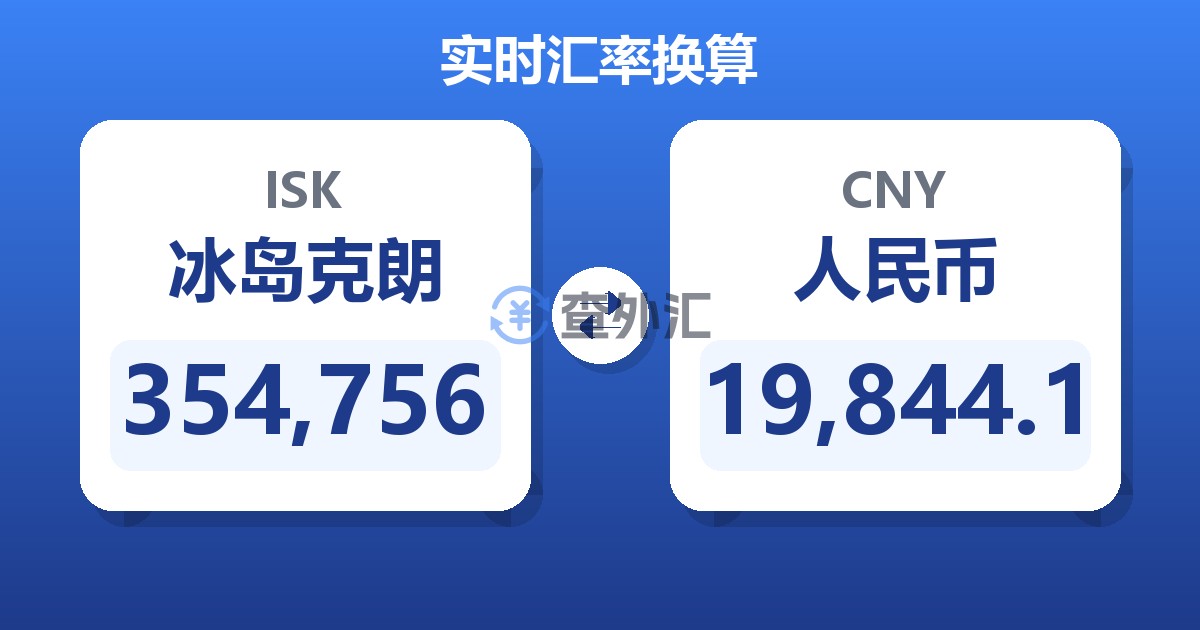 354,756冰岛克朗兑人民币