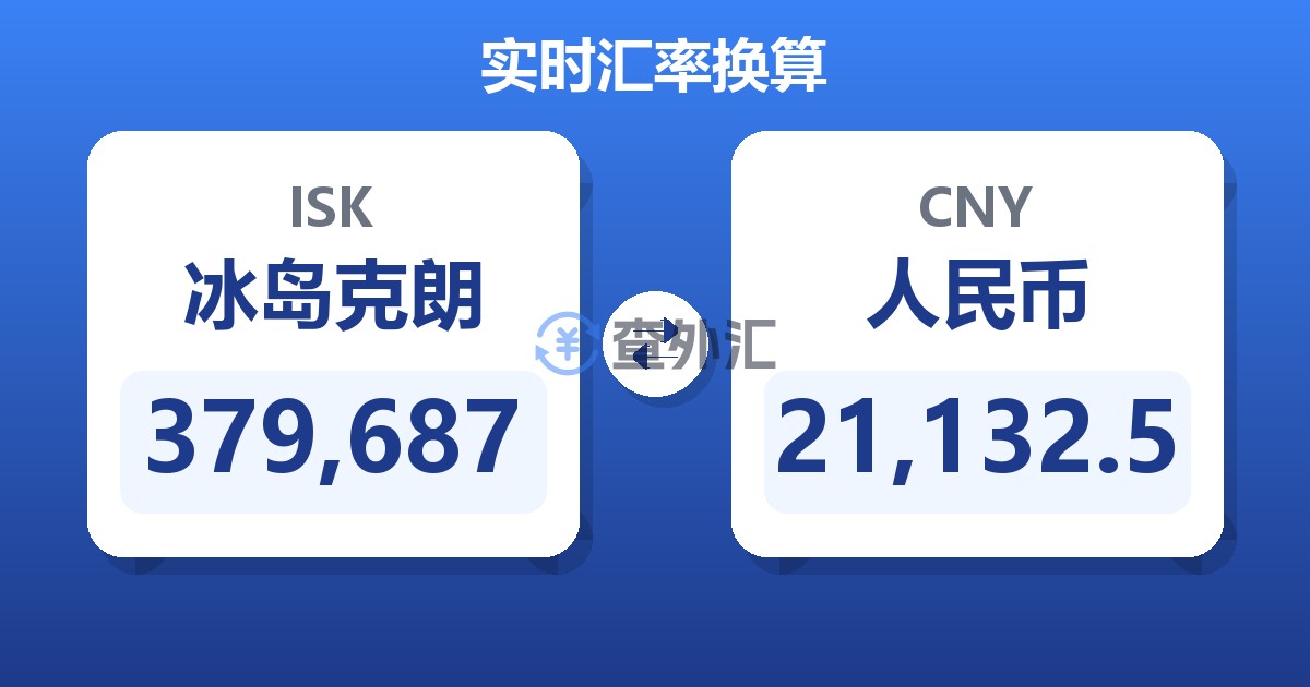 379,687冰岛克朗兑人民币