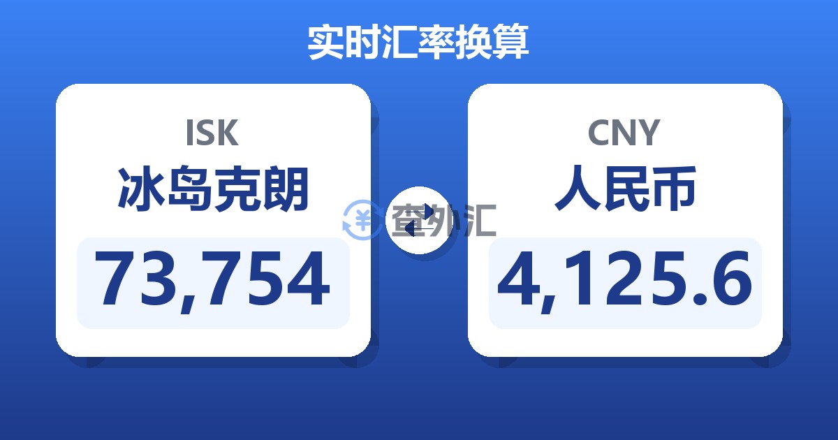 73,754冰岛克朗兑人民币