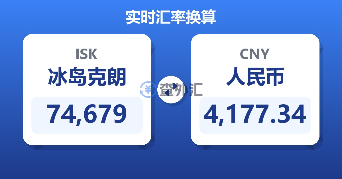 74,679冰岛克朗兑人民币