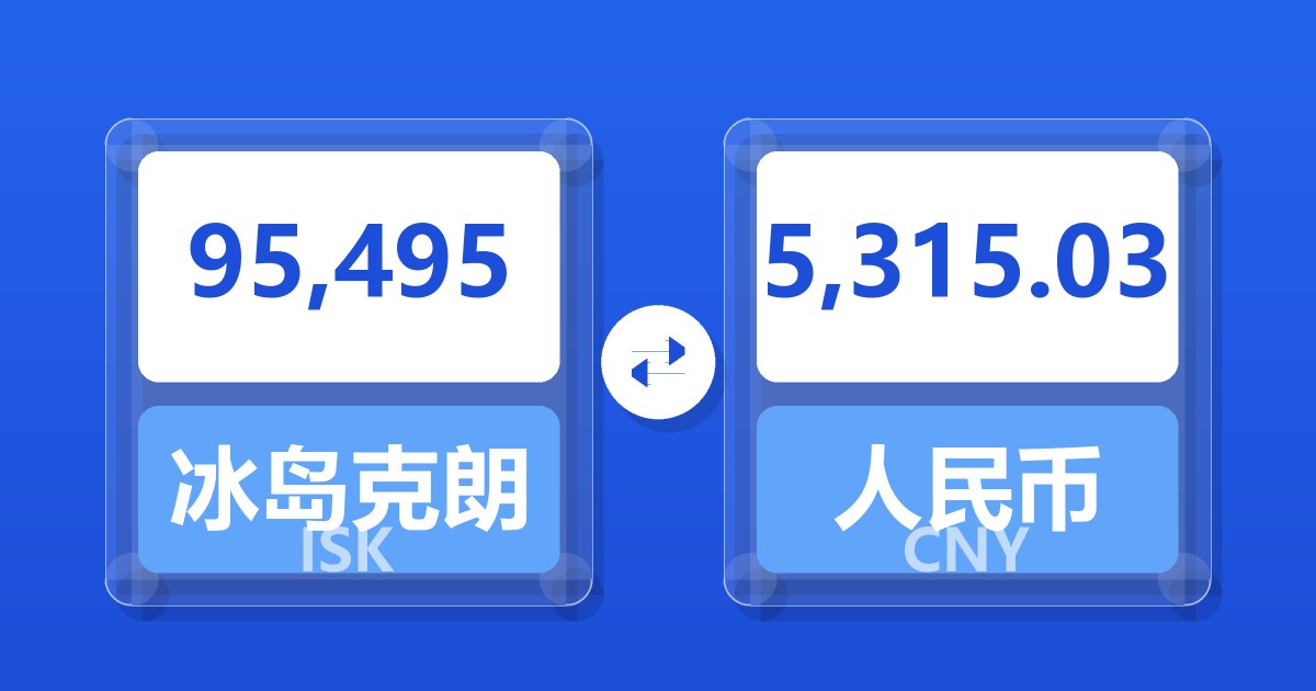95,495冰岛克朗兑人民币