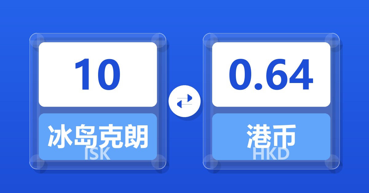 10冰岛克朗兑港币