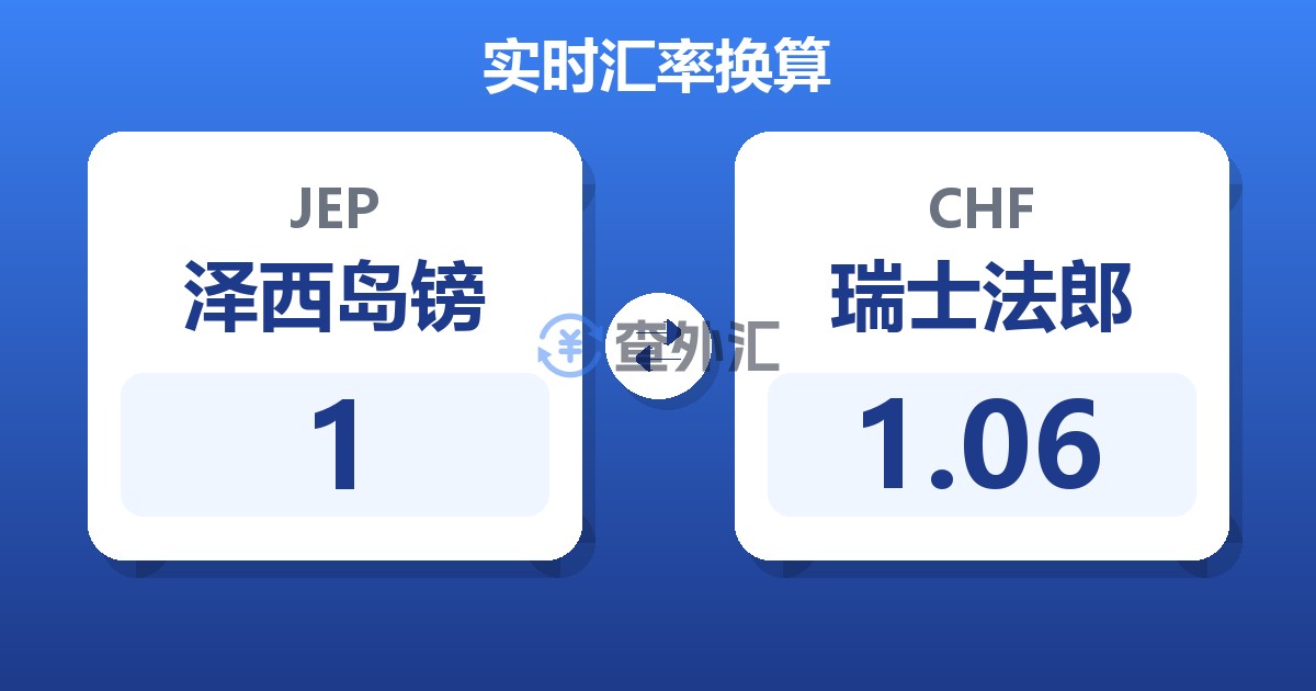 1泽西岛镑兑瑞士法郎