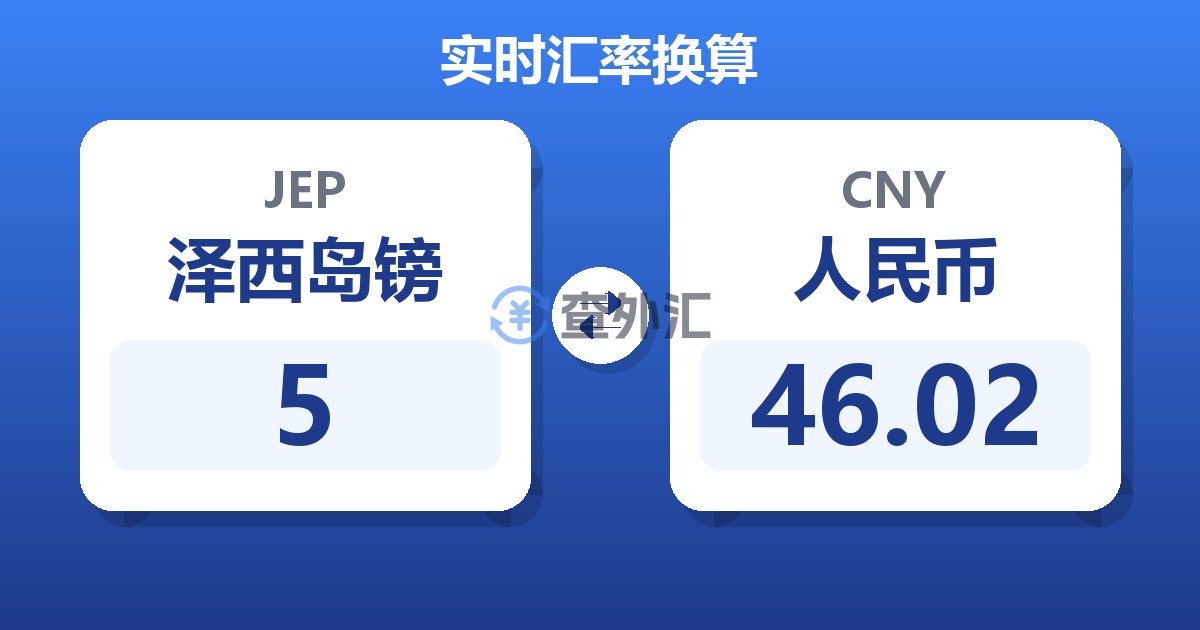 5泽西岛镑兑人民币