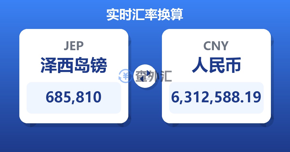 685,810泽西岛镑兑人民币