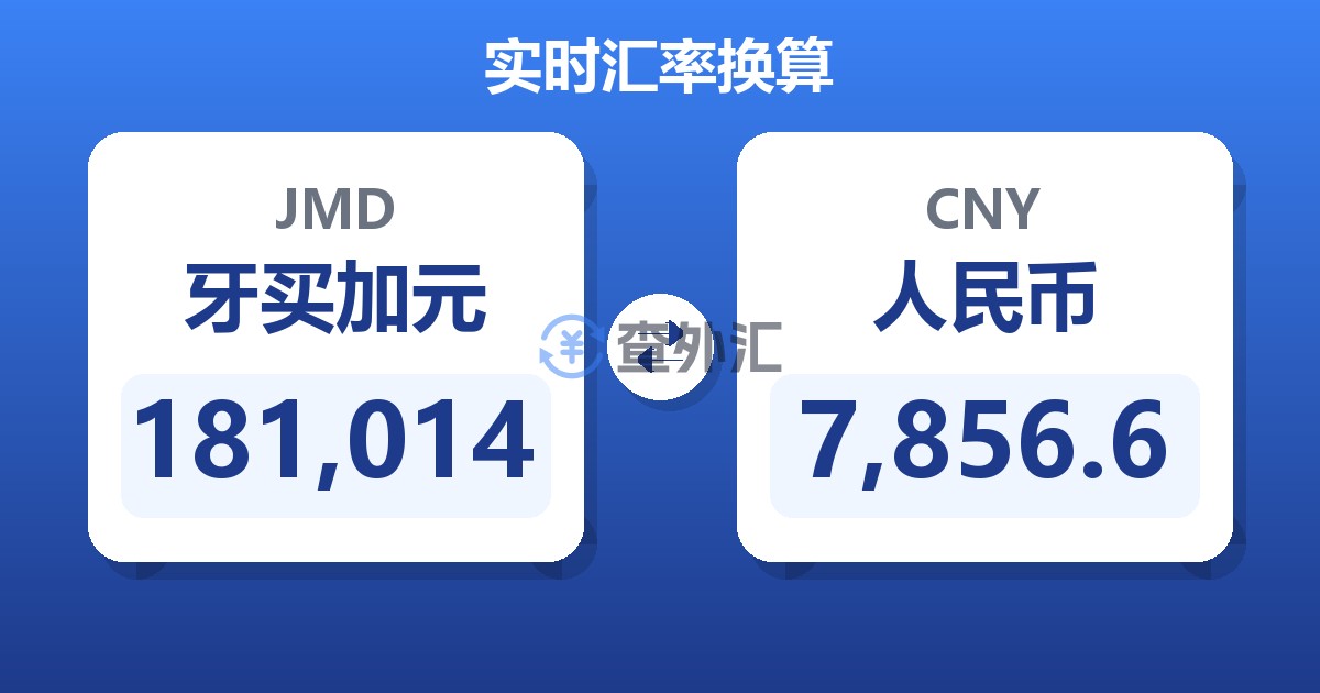 181,014牙买加元兑人民币